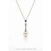 Elegantný perlový prívesok zo striebra s lesklou perlou