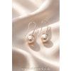 Nausnice Swarovski white pearl