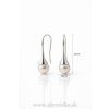 Bele perly nausnice Swarovski